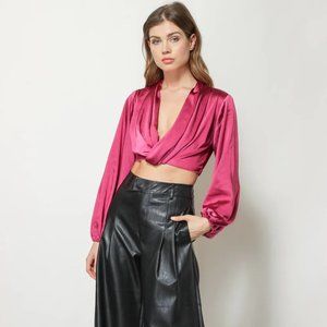 Line & Dot Simone Long Sleeve Cropped Top